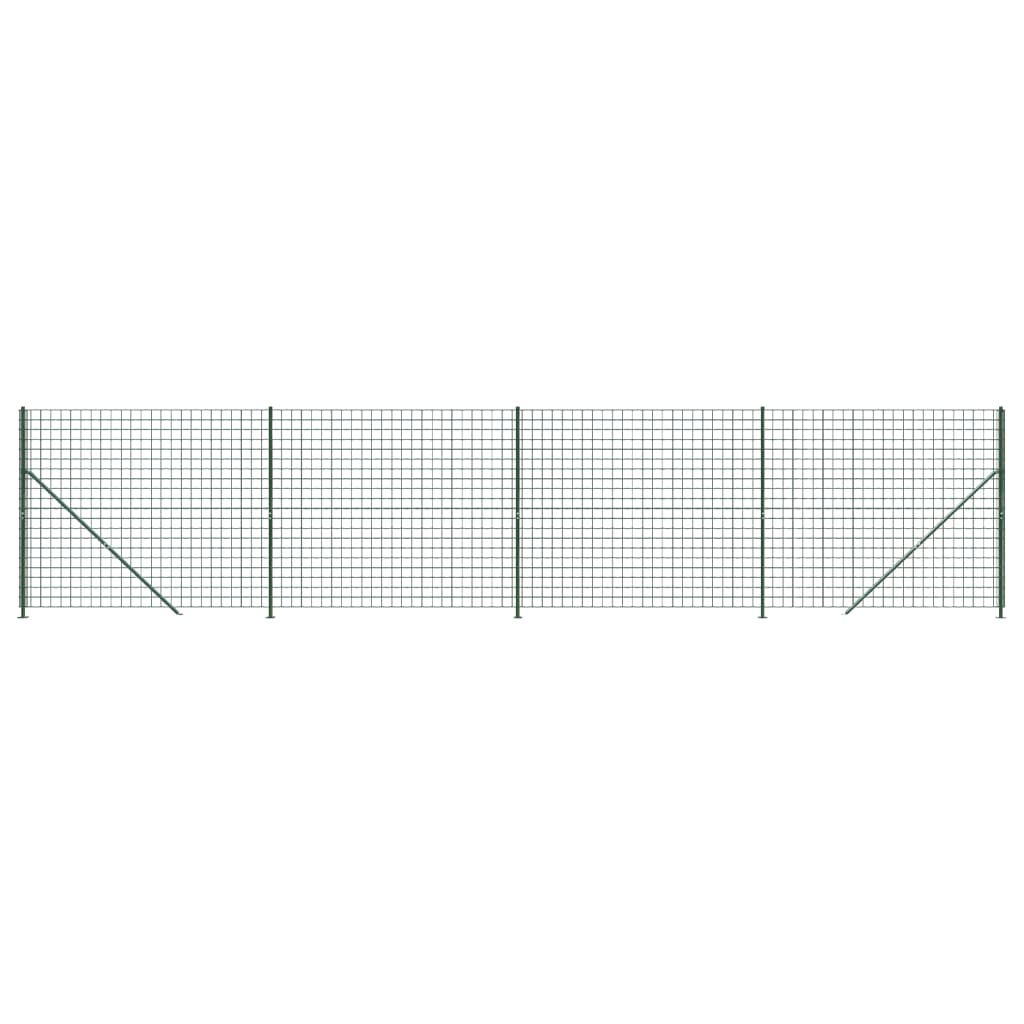 Vidaxxl Wire Mesh hegn med flange 2x10 m grøn
