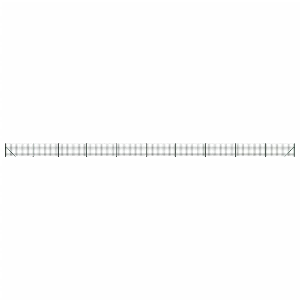 VIDAXXL Wire Mesh hegn med flange 0,8x25 m grøn