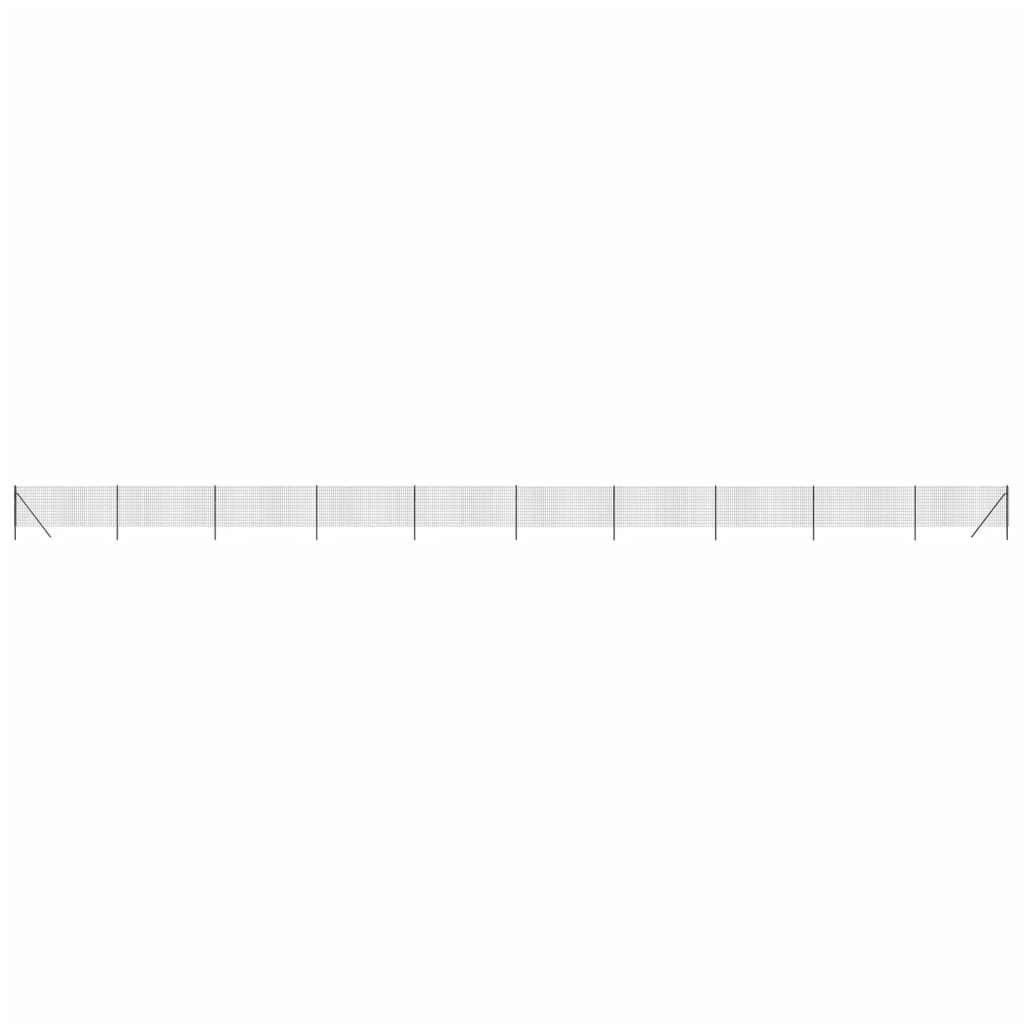 Vidaxl Wire Mesh Fence 1,1x25 M Galvaniseret stål Antracit