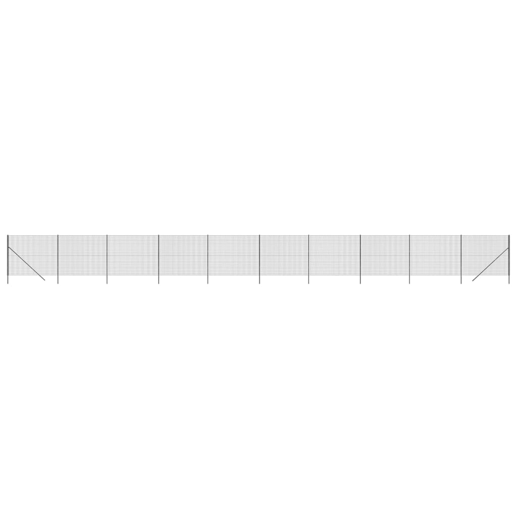 Vidaxl Wire Mesh hegn 1,8x25 m galvaniseret stål antracit