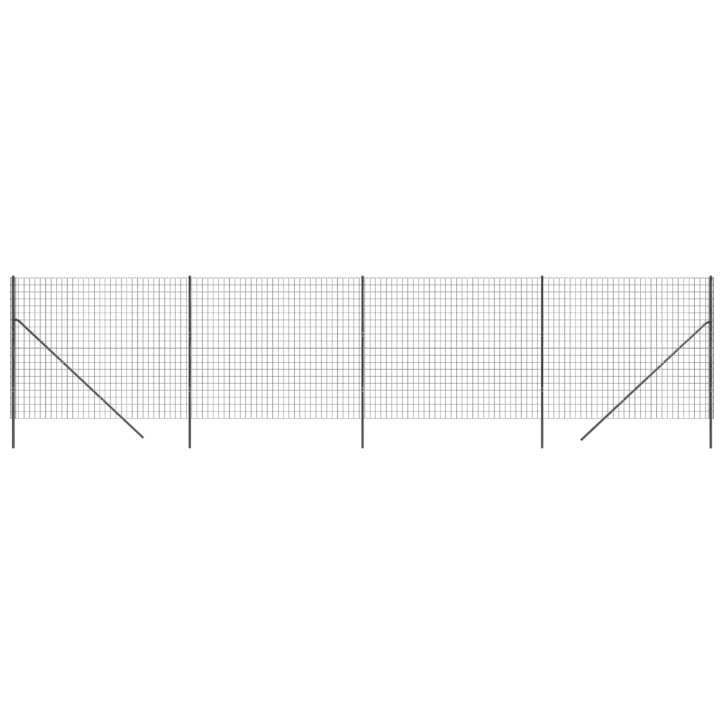Vidaxl Wire Mesh Fence 2.2x10 M Galvaniseret stål Antracit