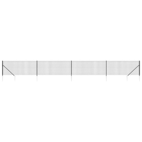 Vidaxl Wire Mesh -hegn med malede ankre 1x10 m anthracit