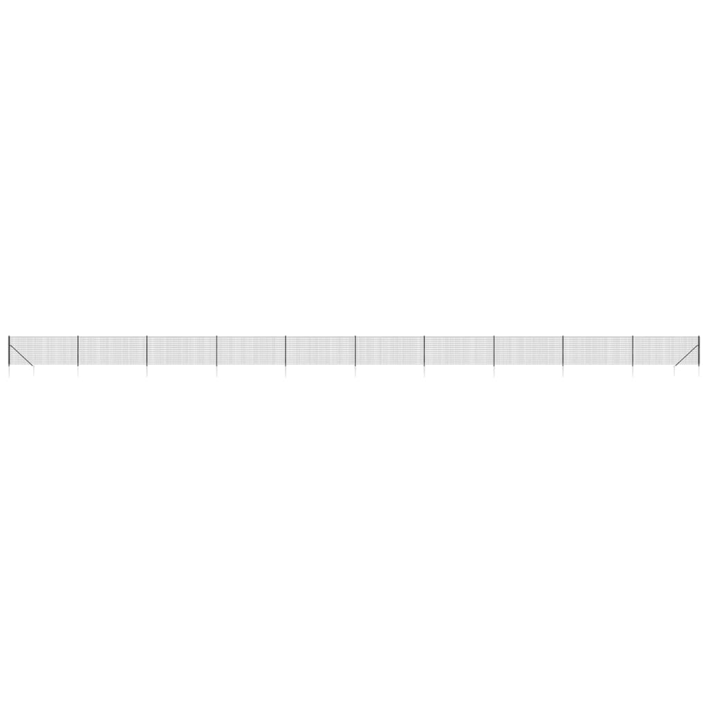 Vidaxl Wire Mesh -hegn med malede anker 1x25 m anthracit