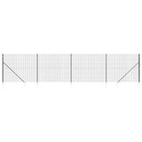 VIDAXXL Wire Mesh -hegn med malede ankre 2x10 m anthracit