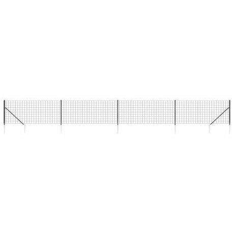 Vidaxl Wire Mesh -hegn med malede ankre 1x10 m anthracit