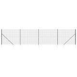 VIDAXXL Wire Mesh -hegn med malede ankre 2,2x10 m anthracit