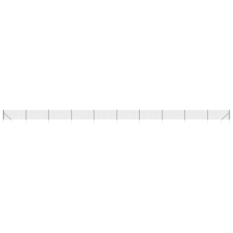 VIDAXXL Wire Mesh -hegn med malede ankre 1x25 m anthracit