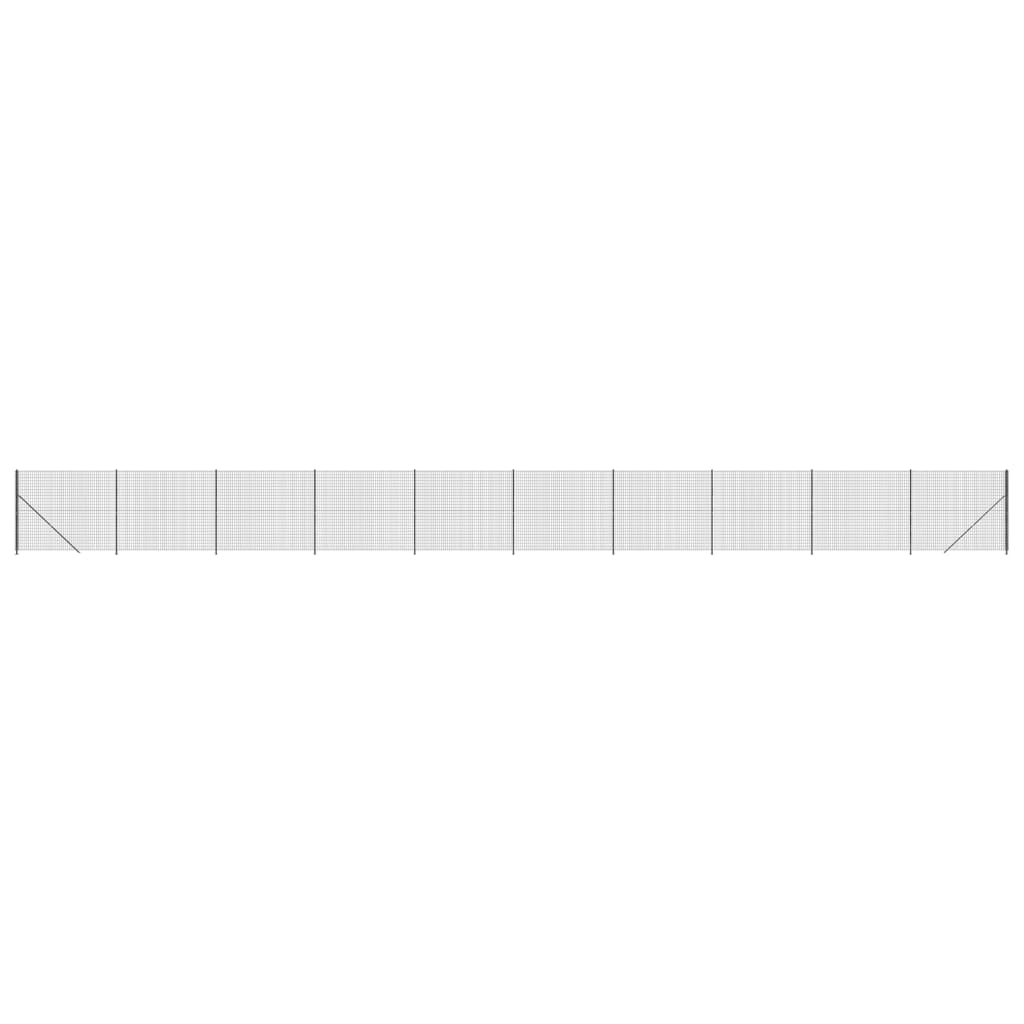 Vidaxl Wire Mesh -hegn med flange 2,2x25 m anthracit