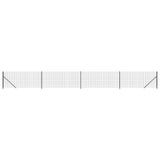 VIDAXXL WIRE Mesh hegn med flange 0,8x10 m Antracitfarvet