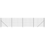 VIDAXXL WIRE Mesh hegn med flange 1,4x10 m anthracit
