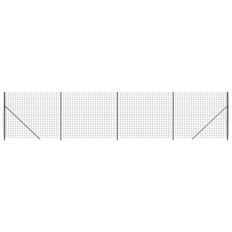 Vidaxxl trådnethegn med flange 1,4x10 m antracit