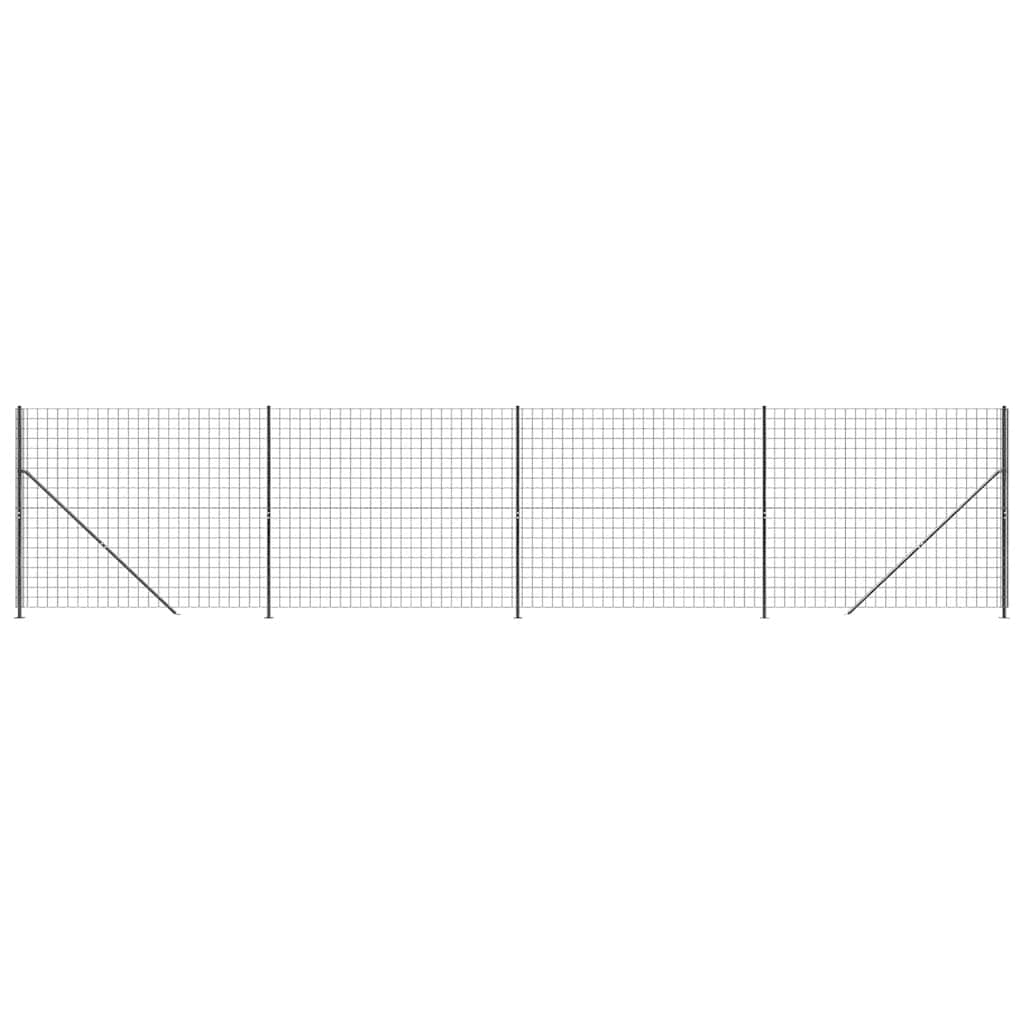 Vidaxxl trådnethegn med flange 1,4x10 m antracit
