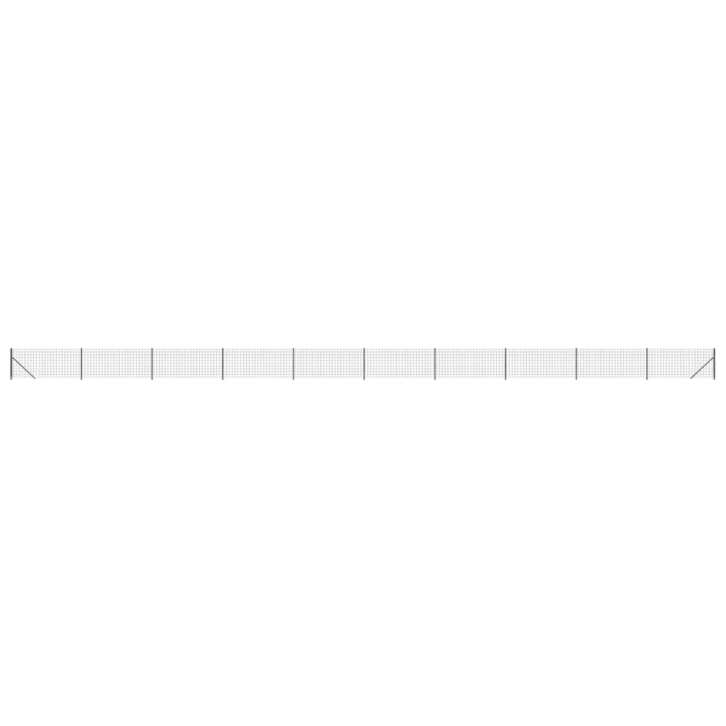 VIDAXXL WIRE Mesh hegn med flange 1x25 m anthracit