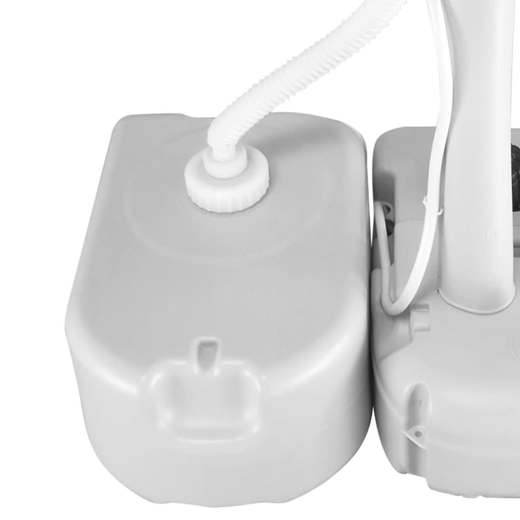 Vidaxl vandtank bærbar med adapter 24 l grå