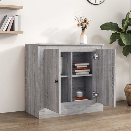 Vidaxl dressoir 70x35,5x67,5 cm bewerkt hout grijs sonoma eikenkleurig