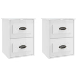 Vidaxl nachtkastjes 2 st wandgemonteerd 41,5x36x53 cm hoogglans wit