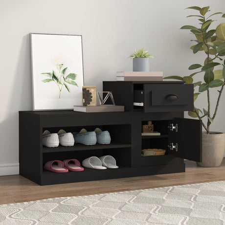 Vidaxx Shoe Cabinet 100x42x60 cm færdig træ sort