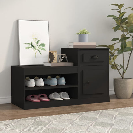 Vidaxx Shoe Cabinet 100x42x60 cm færdig træ sort