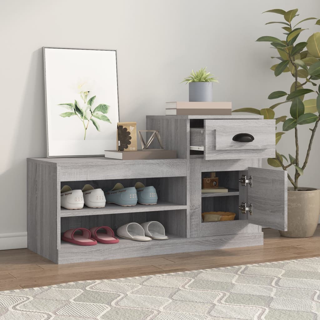 Vidaxx Shoe Cabinet 100x42x60 cm Engineered Wood Grey Sonoma Oak Color