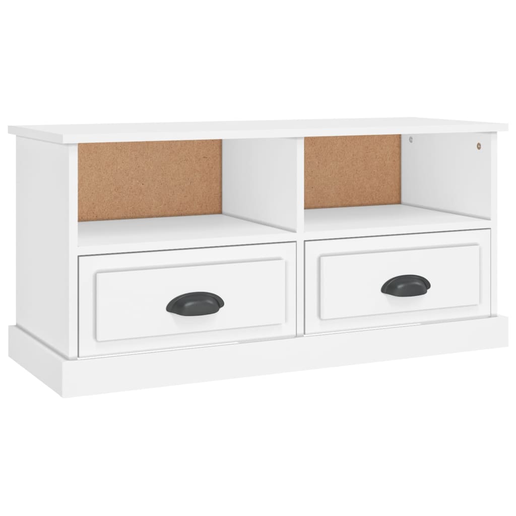 Vidaxl tv-meubel 93x35,5x45 cm bewerkt hout wit