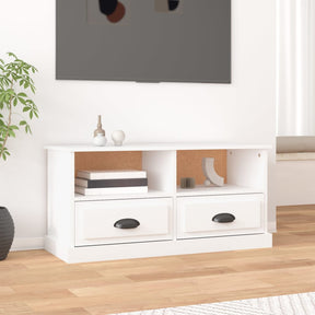 Vidaxl tv-meubel 93x35,5x45 cm bewerkt hout wit