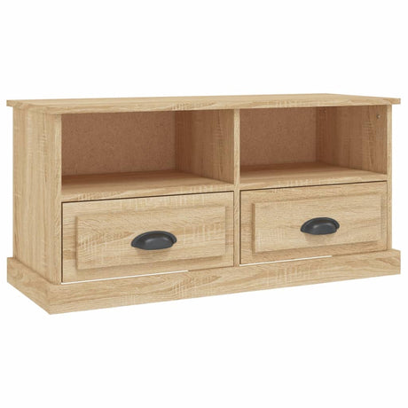Vidaxl tv-meubel 93x35,5x45 cm bewerkt hout sonoma eikenkleurig