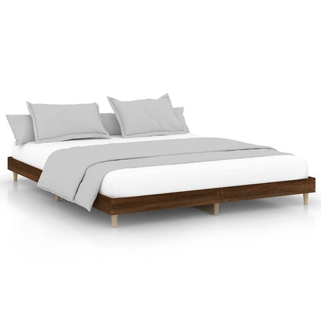 Vidaxl bedframe zonder matras bewerkt hout bruin eikenkleur 120x200 cm