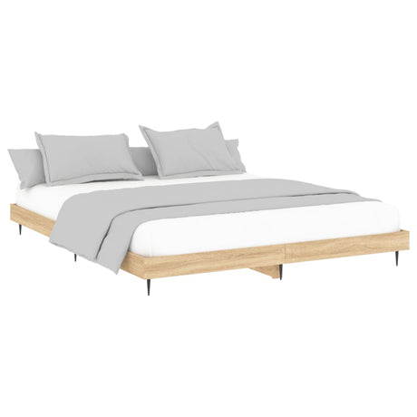 Vidaxl bedframe zonder matras hout sonoma eikenkleurig 140x200 cm