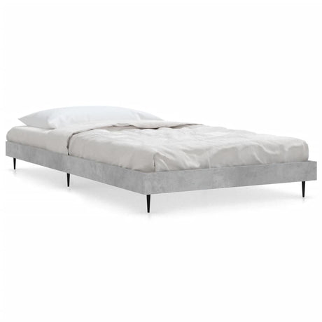 Vidaxl bedframe bewerkt hout betongrijs 90x200 cm