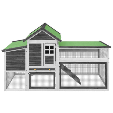 Vidaxx chicken coop 186.5x58.5x113 cm solid pine wood gray