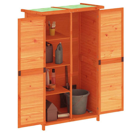 Vidaxx Garden Shed 83x57x140 cm Solid fyrretræbrun