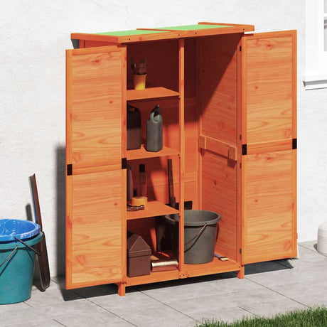 Vidaxx Garden Shed 83x57x140 cm Solid fyrretræbrun