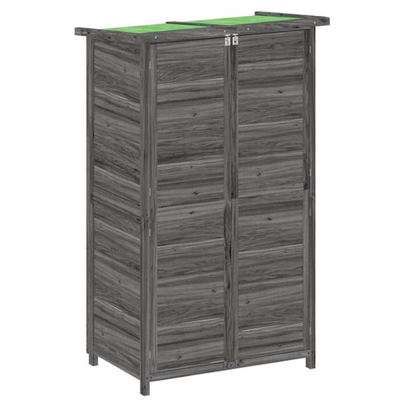 Vidaxx Garden Shed 83x57x140 cm Solid fyrretræ grå
