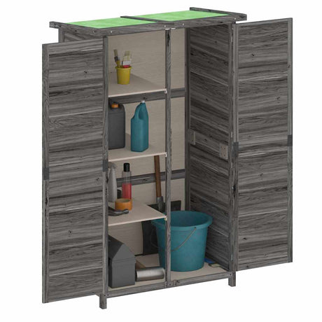 Vidaxx Garden Shed 83x57x140 cm Solid fyrretræ grå