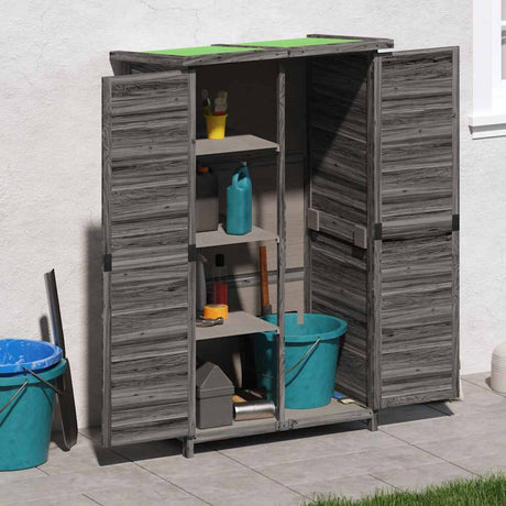 Vidaxx Garden Shed 83x57x140 cm Solid fyrretræ grå