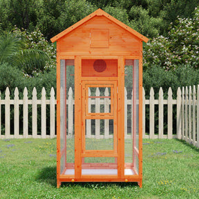Vidaxx Aviary 91.5x53x170 cm Solid fyrretræbrun