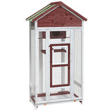 Vidaxx Aviary 91.5x53x170 cm Solid fyrretræ Mokka farvet