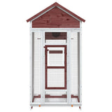 Vidaxx Aviary 91.5x53x170 cm Solid fyrretræ Mokka farvet
