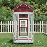 Vidaxx Aviary 91.5x53x170 cm Solid fyrretræ Mokka farvet