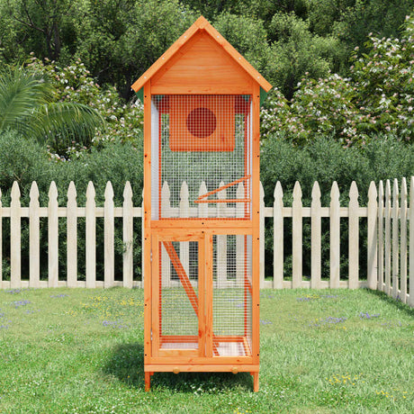 Vidaxx voliere 60x58,5x160 cm massiv fyrretræ brun