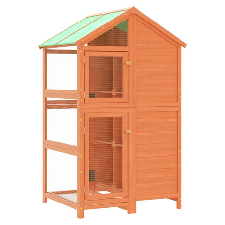 Vidaxx Aviary 97x81x152 cm Solid fyrretræbrun