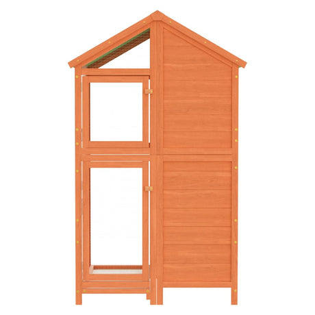 Vidaxx Aviary 97x81x152 cm Solid fyrretræbrun