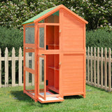 Vidaxx Aviary 97x81x152 cm Solid fyrretræbrun