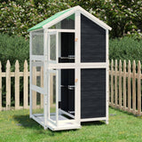 Vidaxx Aviary 97x81x152 cm Solid fyrretræ grå