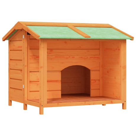 Vidaxl Doghouse 96x87x80,5 cm Solid fyrretræbrun