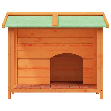 Vidaxl Doghouse 96x87x80,5 cm Solid fyrretræbrun