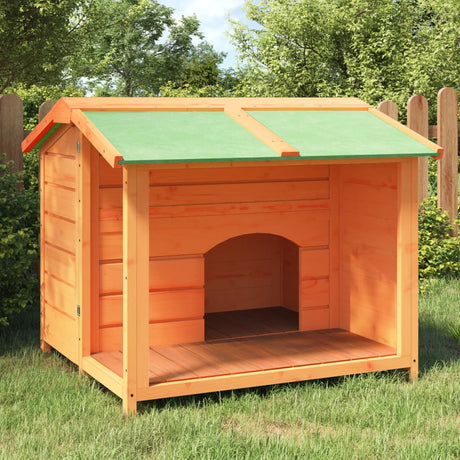 Vidaxl Doghouse 96x87x80,5 cm Solid fyrretræbrun