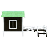 Vidaxl Doghouse 159x120x88,5 cm Solid fyrretræ grå