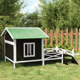 Vidaxl Doghouse 159x120x88,5 cm Solid fyrretræ grå