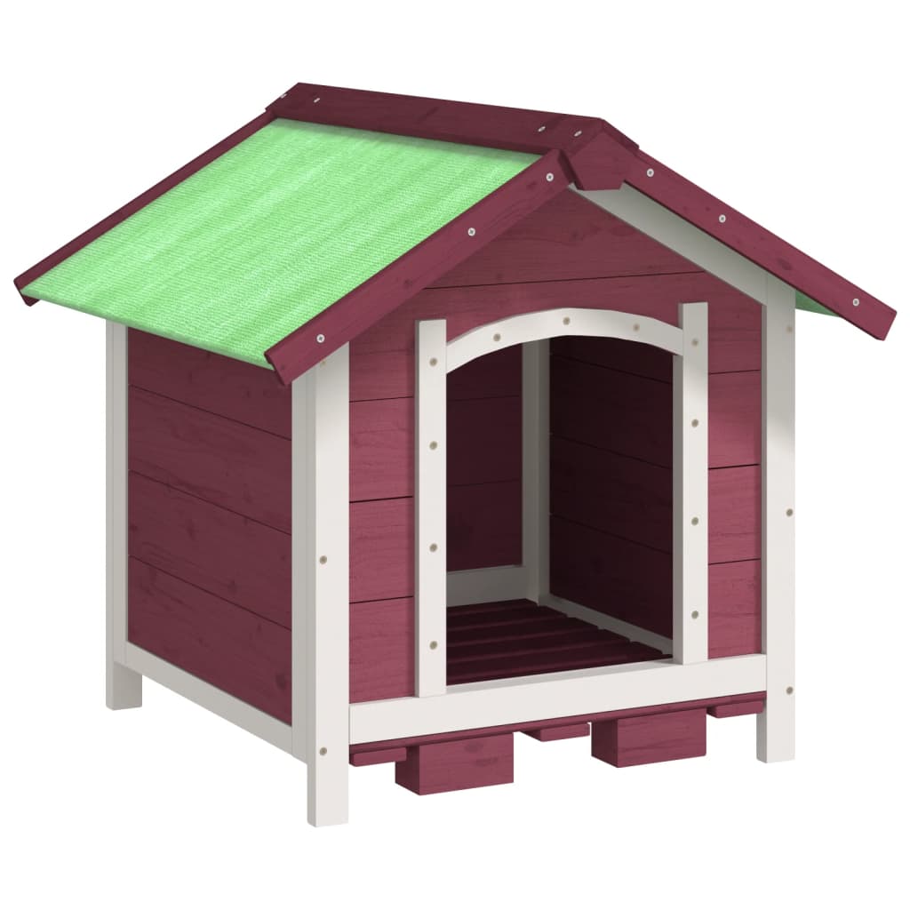 Vidaxl Dog loft 65x65x61,5 cm Solid fyrretræ krus -farvet